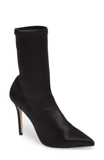 Women's Tony Bianco Davis Stretch Satin Bootie M - Black