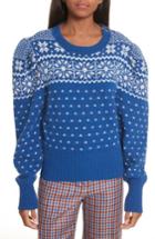 Women's Tory Burch Elyse Lambswool Pullover - Blue