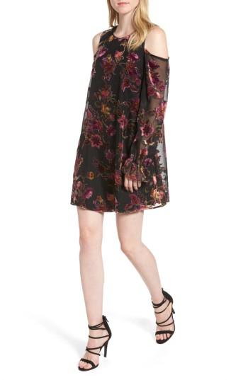 Women's Chelsea28 Cold Shoulder Burnout Velvet Dress