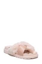 Women's Sam Edelman Bianca Faux Fur Cross Strap Sandal M - Pink