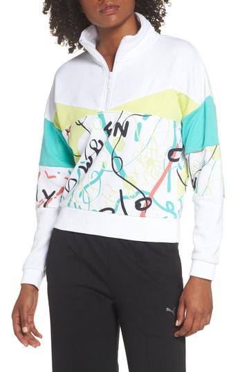 Women's Puma X Shantell Martin Quarter Zip Pullover - White