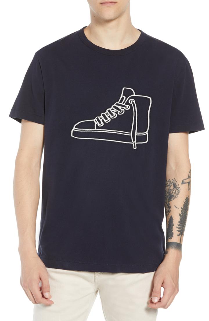 Men's French Connection Sneaker Slim Fit Crewneck T-shirt, Size - Blue