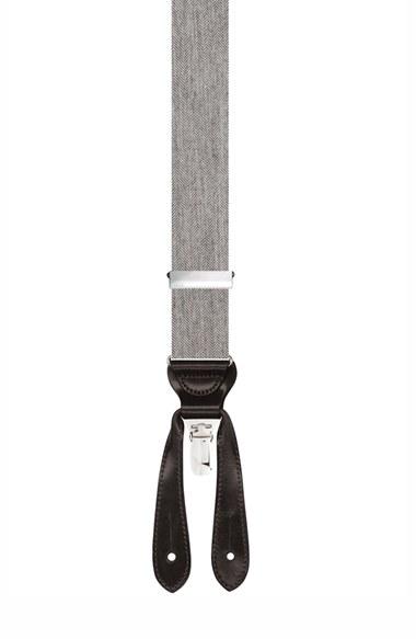 Men's Trafalgar 'salerno' Herringbone Silk & Cotton Suspenders