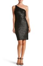 Women's Dress The Population Cher One-shoulder Sequin Body-con Dress - Black