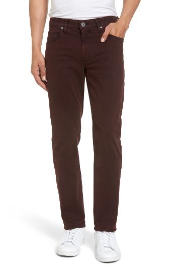 Men's Paige Lennox Slim Fit Five-pocket Pants - Red