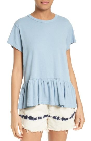 Women's The Great. The Ruffle Tee - Blue