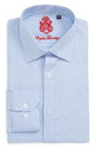 Men's English Laundry Trim Fit Dot Dress Shirt 32/33 - Blue