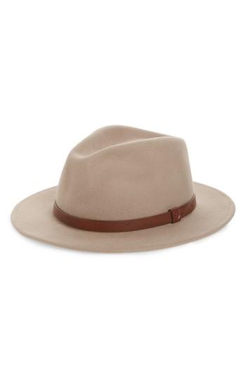 Men's Brixton Messer Wool Fedora - Beige