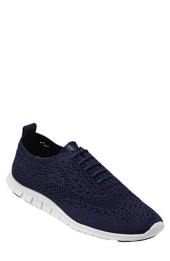 Women's Cole Haan Zer?grand Stitchlite Wingtop Oxford .5 B - Blue