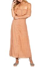 Women's Amuse Society Roundabout Off The Shoulder Dress - Brown