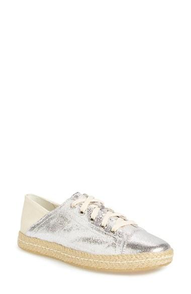 Women's Geox 'modesty' Espadrille Sneaker Eu - Metallic