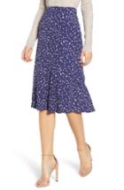 Women's Leith High Waist Print Midi Skirt - Blue