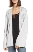 Women's Hinge Bell Sleeve Cardigan, Size - Grey