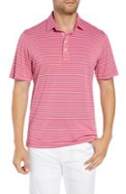 Men's Johnnie-o Myers Regular Fit Stripe Prep-formance Polo - Pink