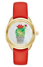 Women's Kate Spade Cactus Crosstown Leather Strap Watch, 34mm