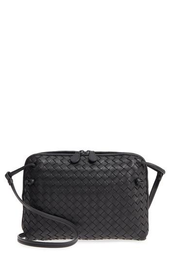 Bottega Veneta Nodini Woven Leather Crossbody Bag - Brown