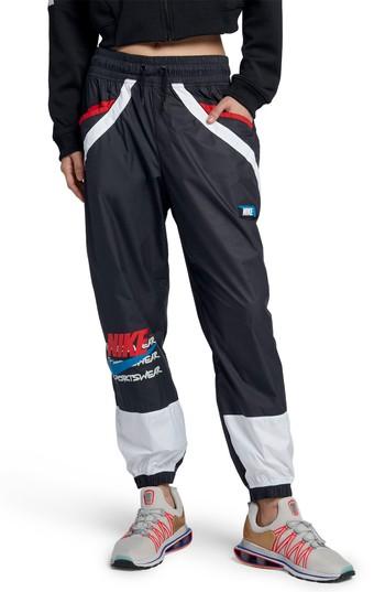 Women's Nike Sportswear Women's Woven Moto Pants - Black