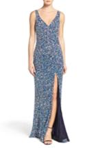 Women's Mac Duggal Sequin Slit Gown - Blue