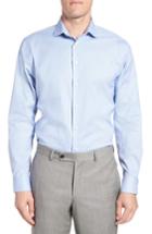 Men's Calibrate Trim Fit Non-iron Stretch Dress Shirt .5 34/35 - Blue