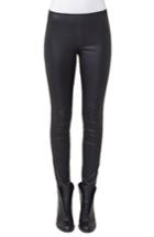 Women's Akris Punto Lambskin Leather & Jersey Pants - Black