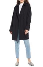 Women's Something Navy Easy Oversize Trench - Black