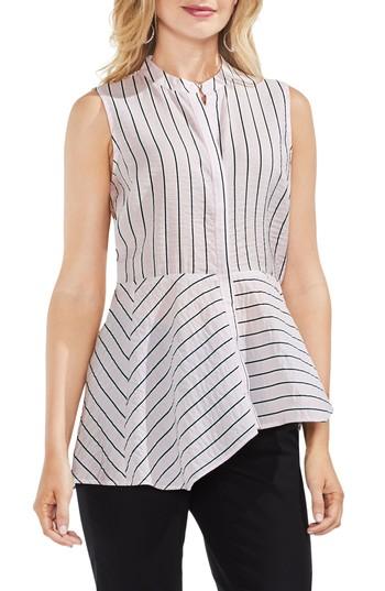 Women's Vince Camuto Modern Sleeveless Canopy Stripe Blouse, Size - Pink