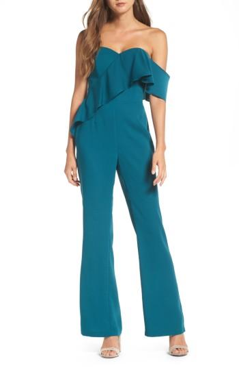 Women's Adelyn Rae Amelia Strapless Jumpsuit - Blue