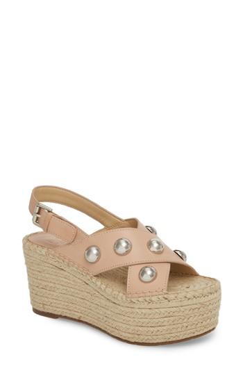 Women's Marc Fisher Ltd Rella Espadrille Platform Sandal .5 M - Brown