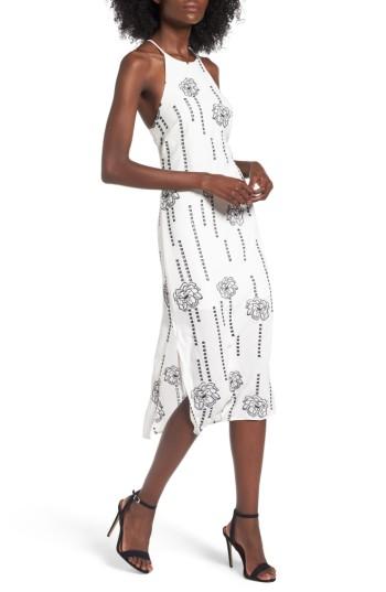Women's Astr The Label High Neck Embroidered Midi Dress