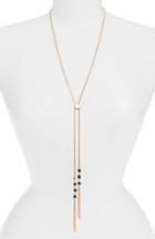 Women's Halogen Resin Stone Tassel Bolo Necklace