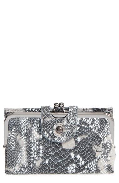 Women's Hobo 'alice' Leather Wallet - Grey
