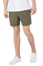 Men's Topman Pinstripe Drawstring Shorts - Green