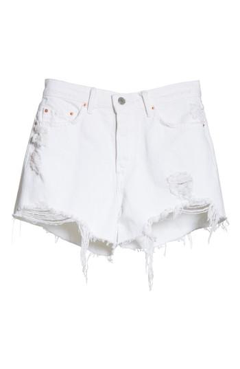 Women's Grlfrnd Helena High Waist Denim Shorts - White