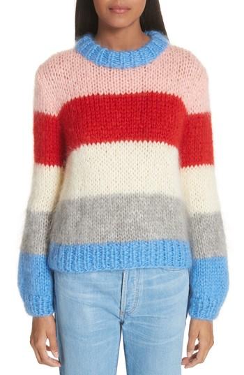 Women's Ganni Julliard Multistripe Sweater - Blue