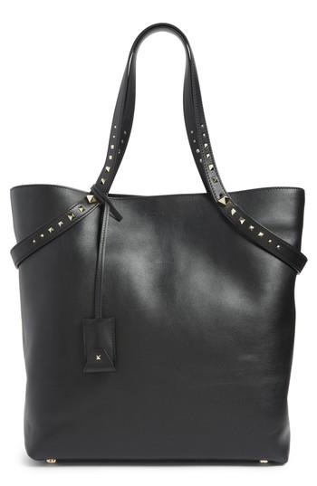 Valentino Garavani Lovestud Leather Tote - Black