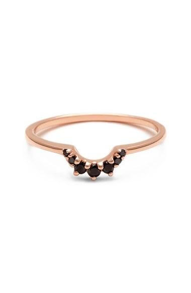 Women's Anna Sheffield 'tiara' Black Diamond Ring