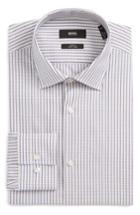 Men's Boss Slim Fit Easy Iron Check Dress Shirt .5 - Yellow