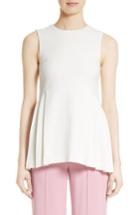Women's Adam Lippes Pleated Peplum Tank - Ivory