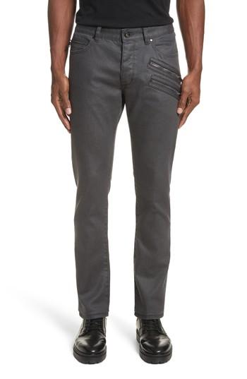 Men's John Varvatos Chelsea Fit Zipper Jeans - Grey