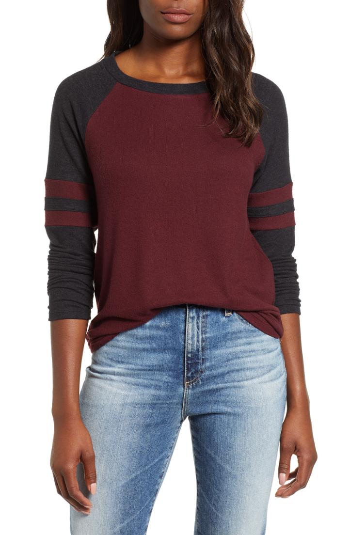 Women's Gibson Cozy Long Sleeve Varsity Top