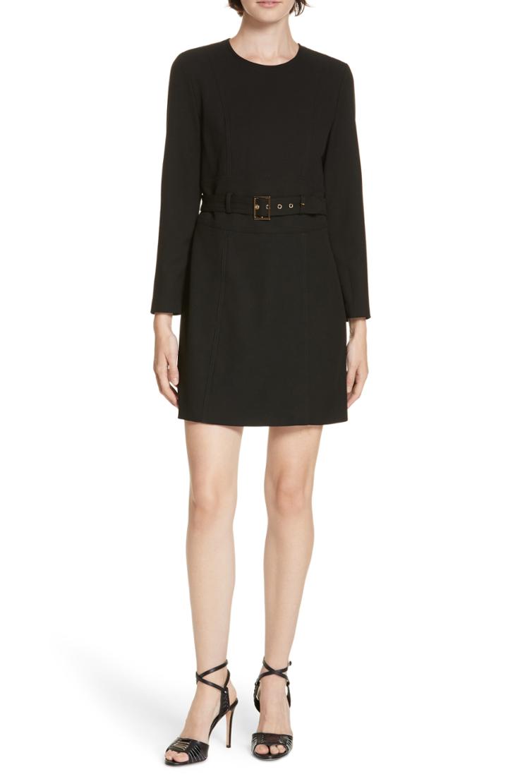 Women's Veronica Beard Nora Belted Minidress - Black