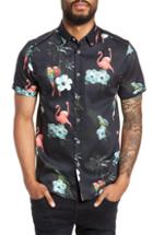 Men's Ted Baker London Chela Slim Fit Tropical Print Sport Shirt (l) - Blue