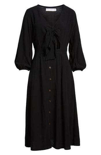 Women's Faithfull The Brand Tobago Tie Front Midi Dress