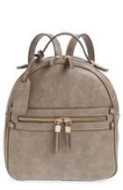Sole Society Zypa Faux Leather Backpack - Grey