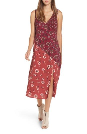 Women's Band Of Gypsies Mix Print Midi Dress