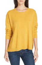 Women's Eileen Fisher Boxy Cashmere Sweater, Size - Yellow
