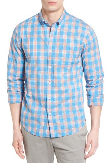 Men's Bonobos Slim Fit Summerweight Check Sport Shirt - Blue