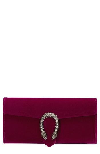 Gucci Dionysus Velvet Clutch - Purple