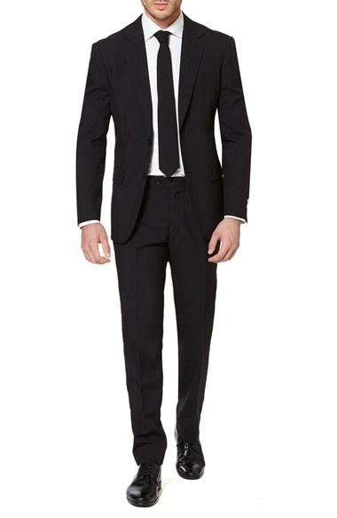 Men's Opposuits 'black Knight' Trim Fit Two-piece Suit With Tie