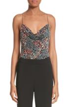 Women's Cushnie Et Ochs Beaded Cowl Neck Bodysuit - Black